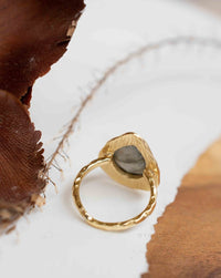 Rainbow Labradorite Ring * Gold Plated 18kRing * Gemstone * Gold Plated * Statement *Bridal *Wedding * Natural * Thin *Handmade BJR293