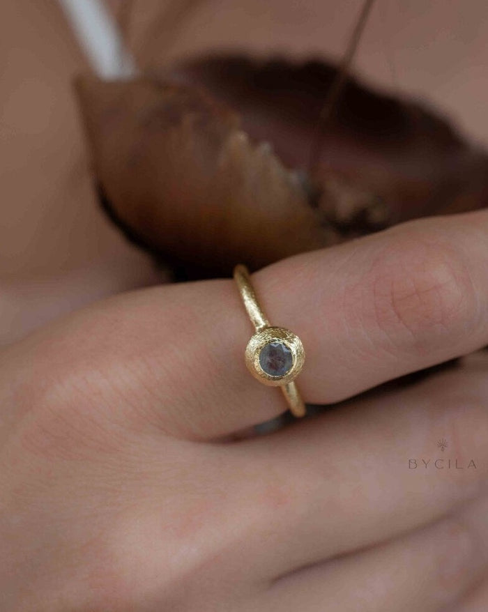 Rainbow Labradorite Ring * Gold Ring * Gemstone * Gold Plated * Statement *Bridal *Wedding * Natural * Thin *Handmade BJR322