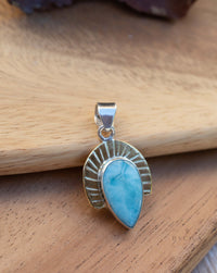 Larimar Mix Metals Necklace * Gold Vermeil and Sterling Silver 925 * Handmade * Layered * Gemstone * Gift for Her * BJN188