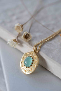 Star Necklace * Moonstone, Labradorite or Aqua Chalcedony * BJN107