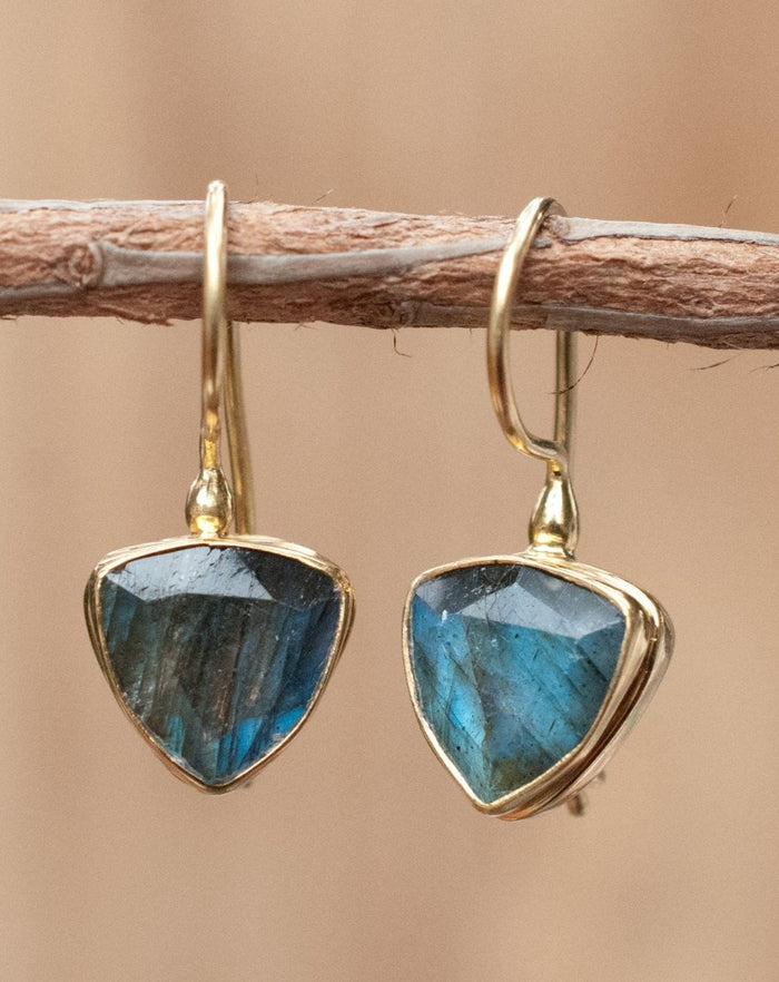 Alicia Earrings * Labradorite * Gold Plated or Sterling Silver * BJE147